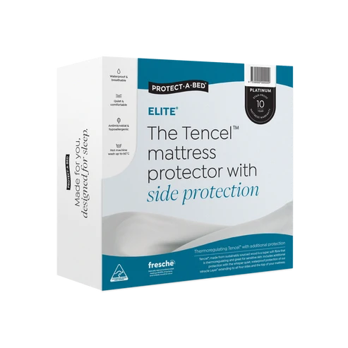 Elite® Tencel™ Jersey Fitted Waterproof Mattress Protector with Side Protection