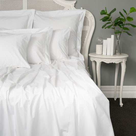 500TC Percale Organic Cotton Sheet Separates & Pillowcases - 50cm Drop