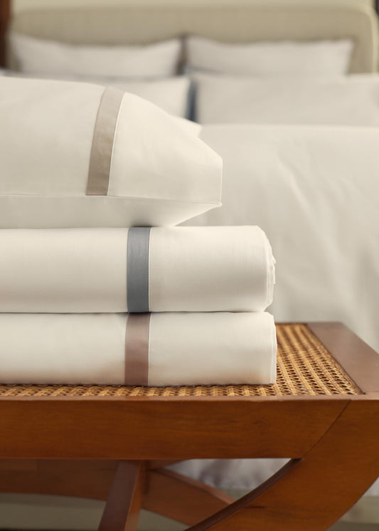 Caetano Duvet Cover Set - White/Blue