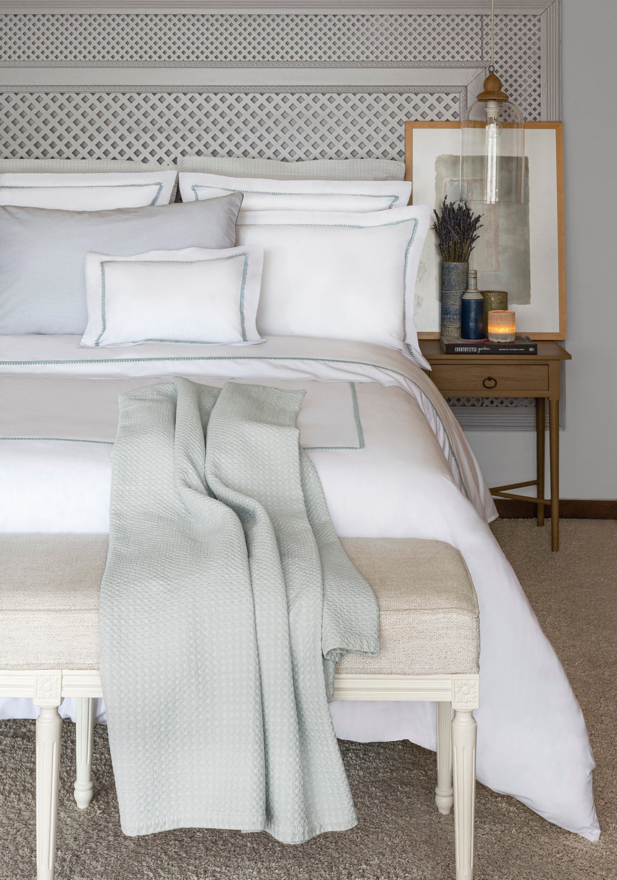 Dotty Bedspread Set - Grey