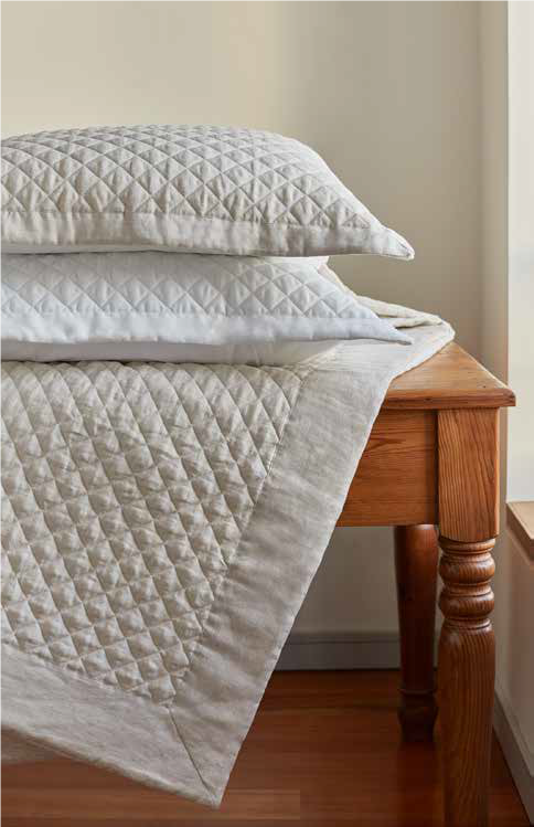 Hudson Linen Bedspread Set - White