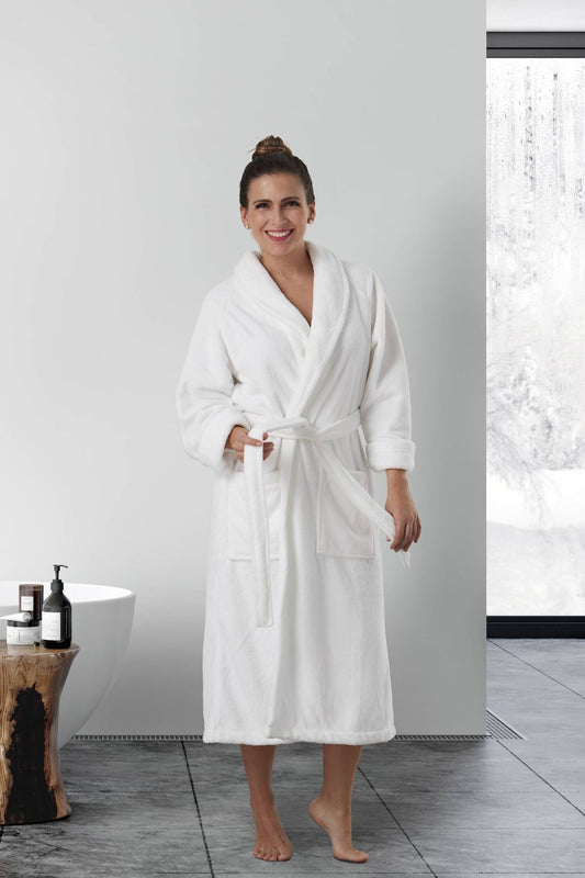 Manor Women's Plush Robe - White