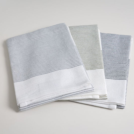 Thirsty Tea Towels - Smoke, Olive & Ash